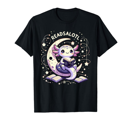 Axolotl Books Readsalotl Reading Bookworm Boys Girls Kids T-Shirt