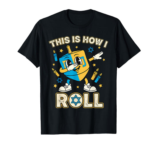 Funny Dreidel Dabbing Hanukkah Shirt Menorah Chanukah Jewish T-Shirt