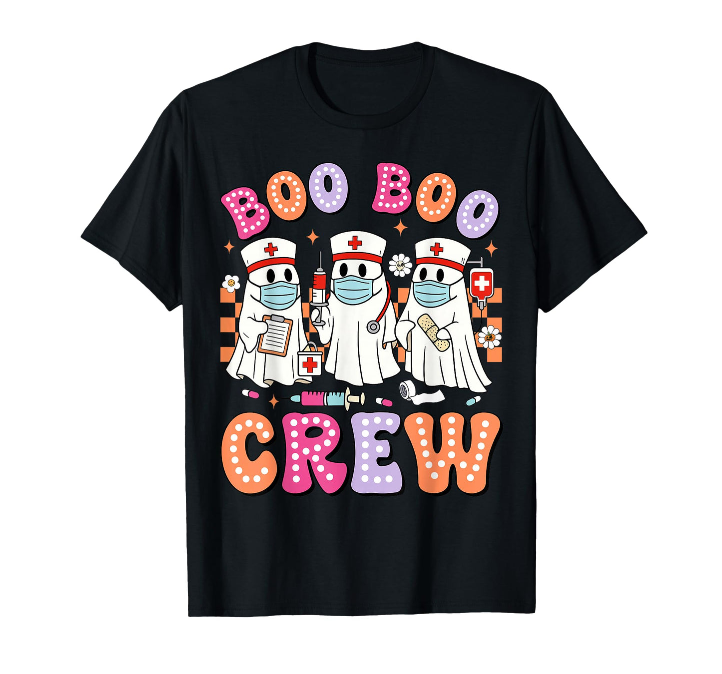 Boo Boo Crew Nurse Funny Halloween Nurse Nursing Girl Women T-Shirt