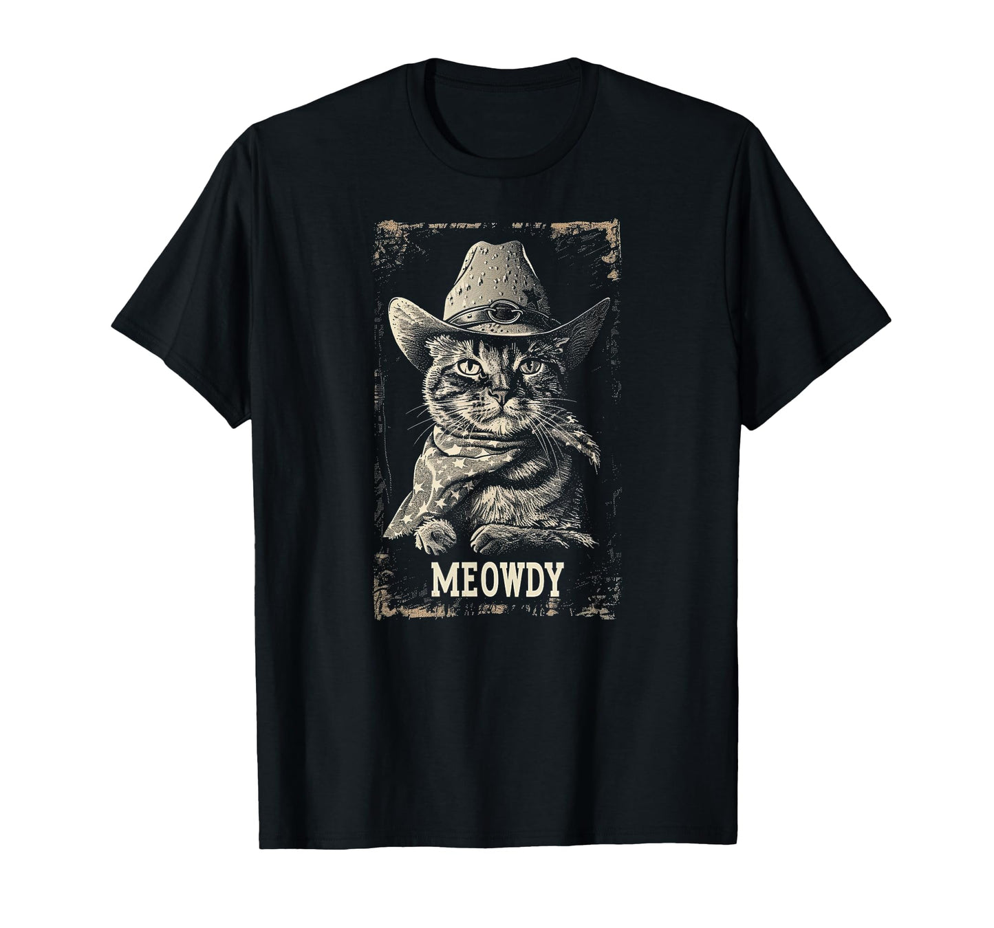 Meowdy Cat, Cowboy Kitten, Country Music T-Shirt