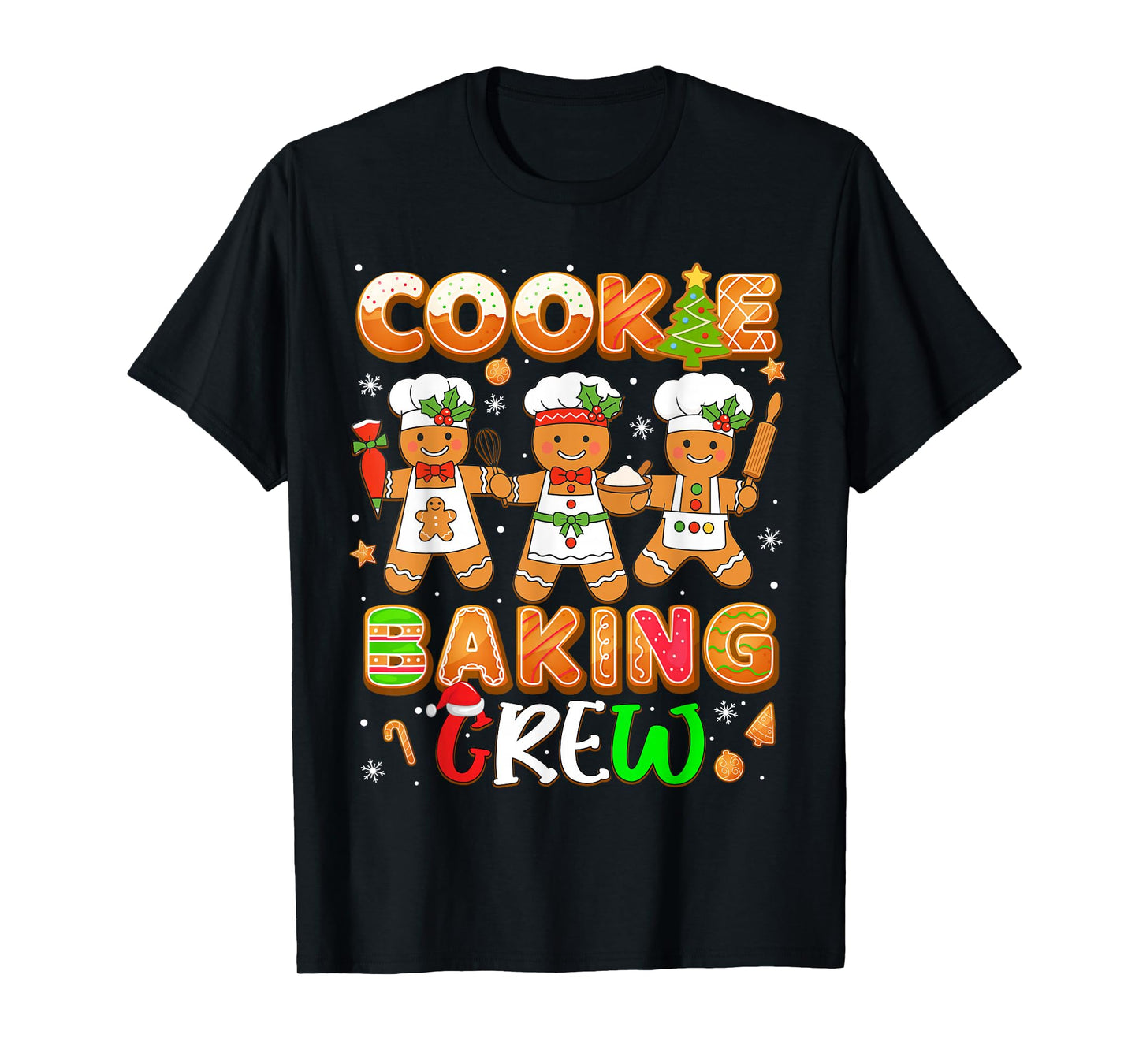 Cookie Baking Crew Funny Christmas Gingerbread Lovers T-Shirt