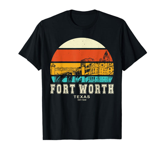 Fort Worth Stockyards Vintage T-Shirt, Small, Black