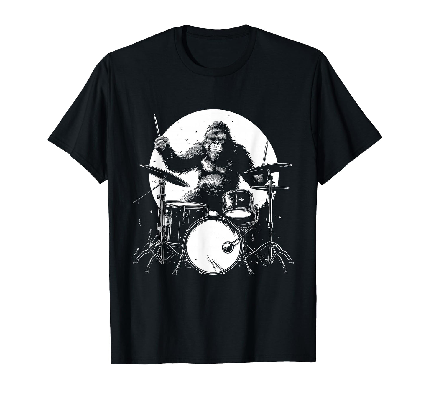 Bigfoot Drummer - Funny Sasquatch Drummer T-Shirt