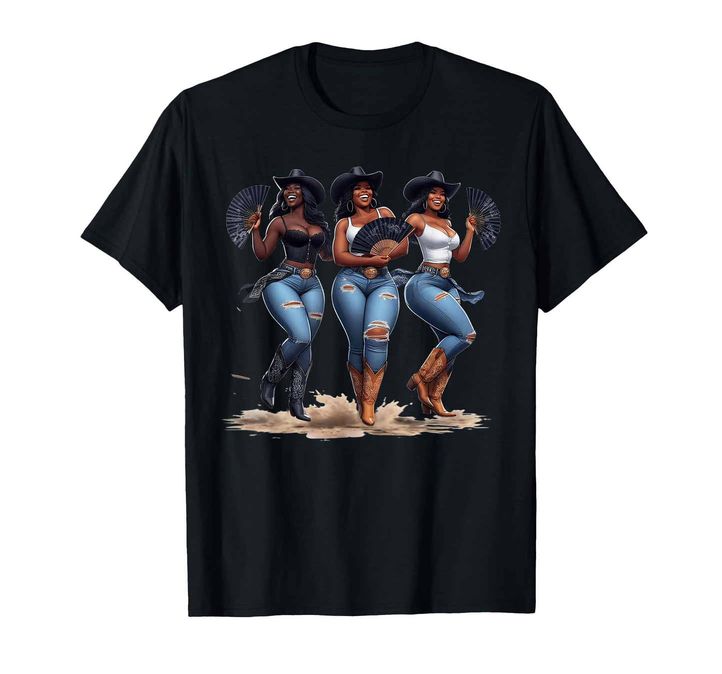 Black History Month Cowgirl Western Afro Black Women African T-Shirt