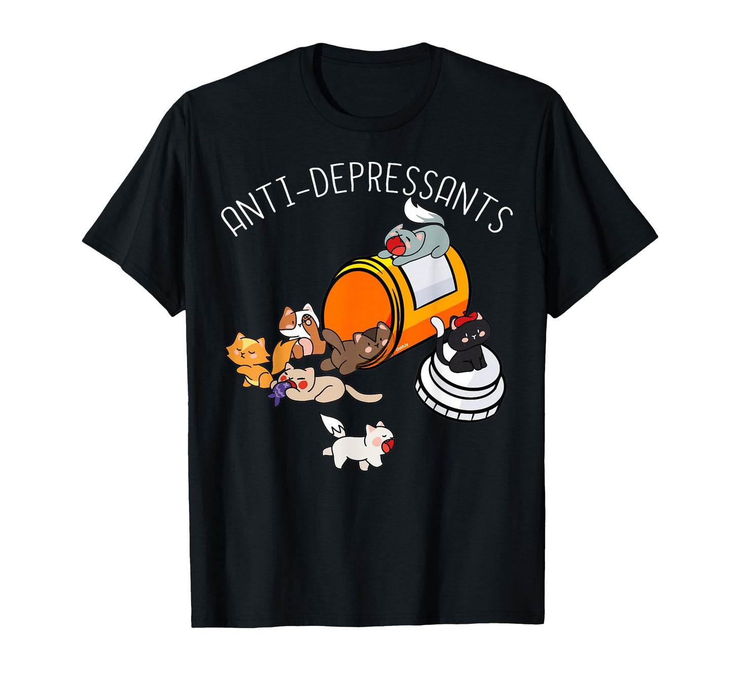 Medicine For Happiness Kittens Antidepressants Cats Costume T-Shirt