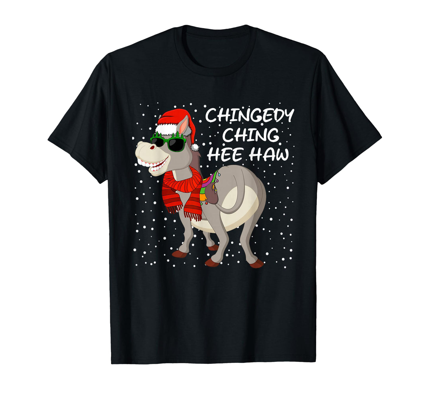 Christmas Donkey Italian Xmas Funny Donkey Lover Pajamas T-Shirt