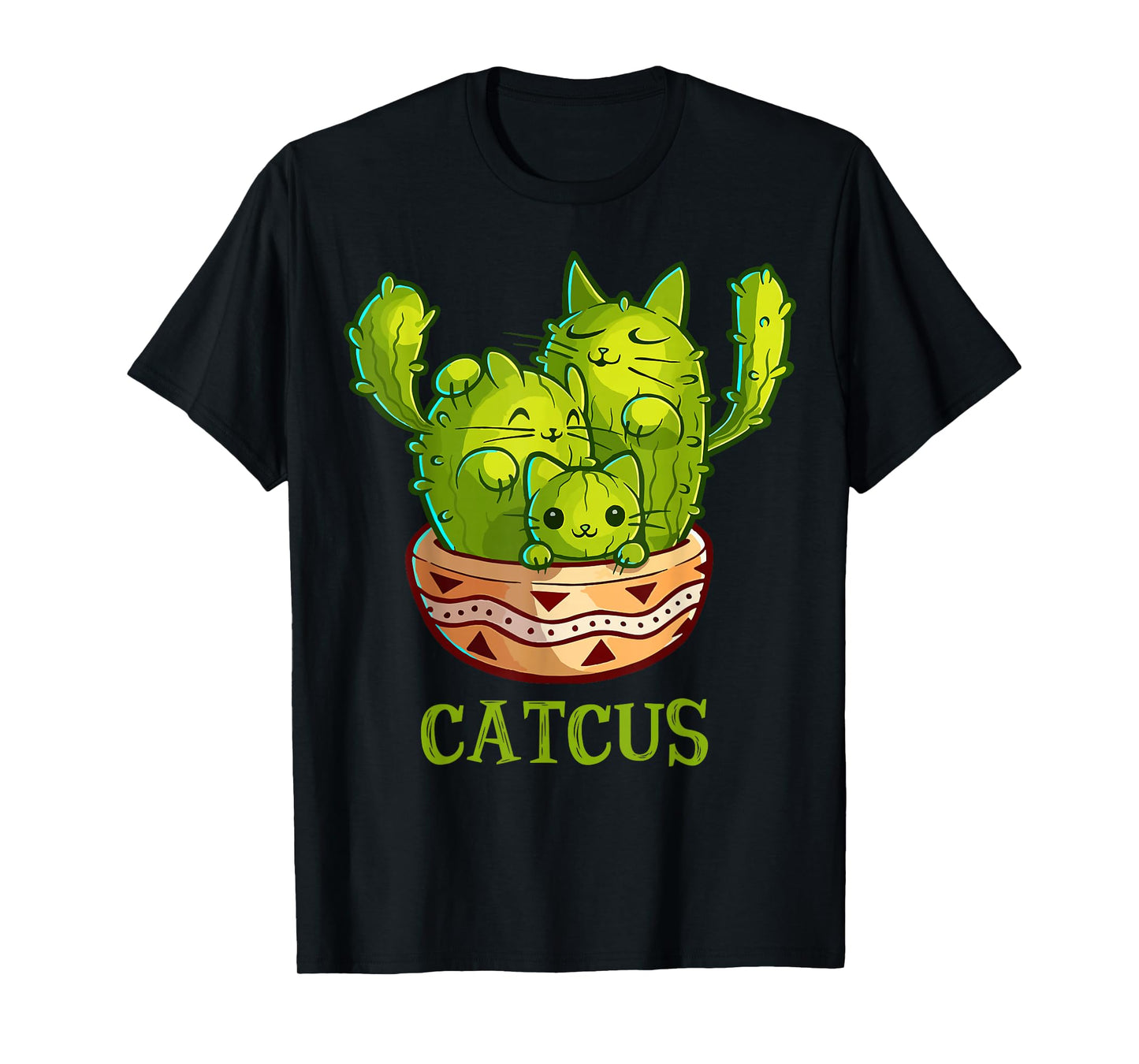 Catcus Cute Cat and Cactus Mexican Cactus Cinco De Mayo T-Shirt