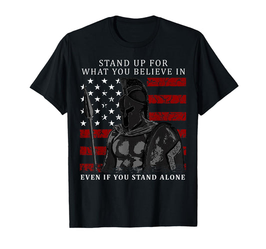 Spartan Warrior American Flag T-Shirt
