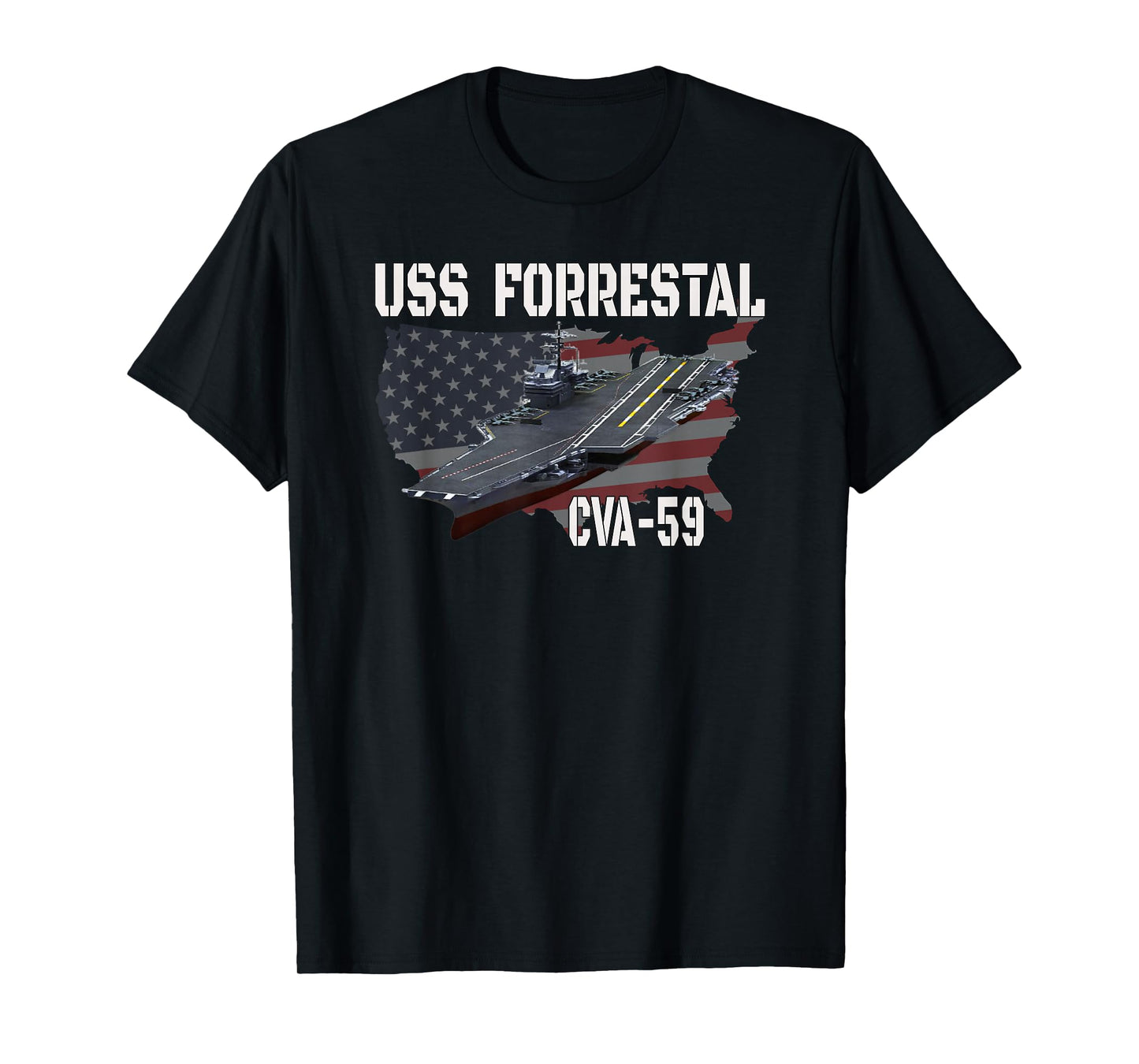 Veteran Aircraft Carrier Ideas for Father Son Boy USS Forrestal CVA-59 Aircraft Carrier Veterans Day T-Shirt