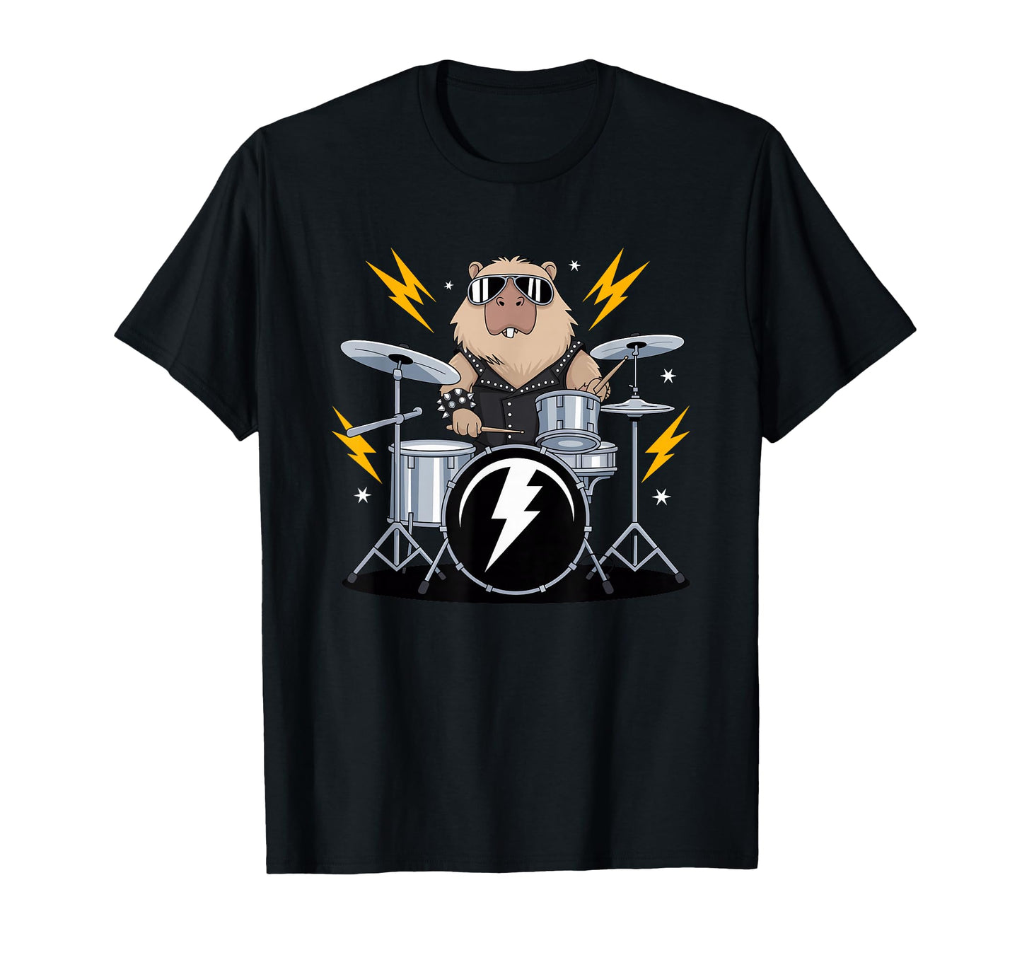 Capybara Drummer Capybaras Drum Drumming T-Shirt