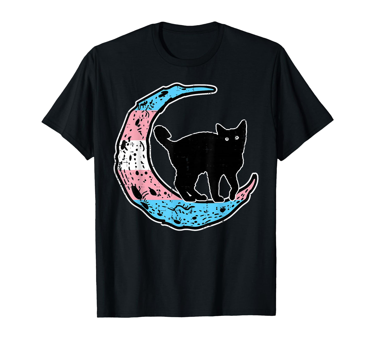 Trans Cat Moon Transgender Pride Transexual Lgbt Girls Women T-Shirt