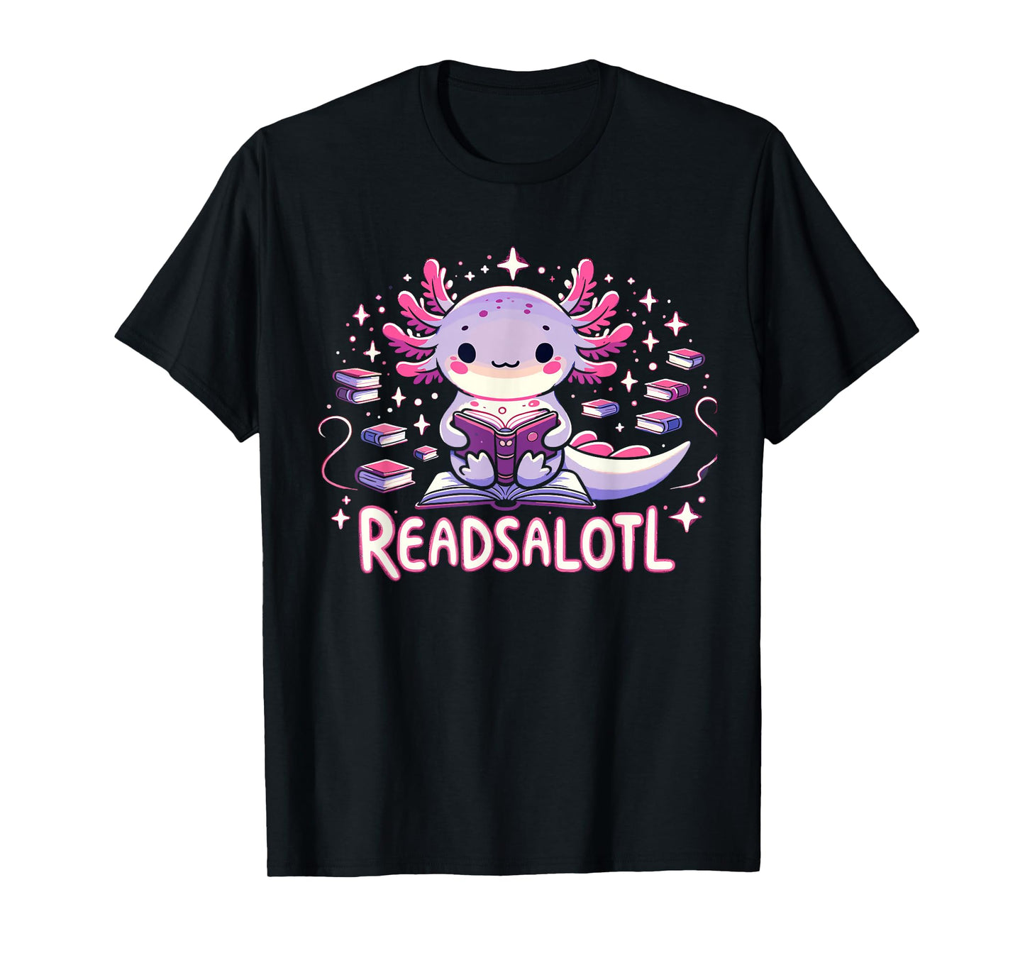 Axolotl Books Readsalotl Reading Bookworm Boys Girls Kids T-Shirt