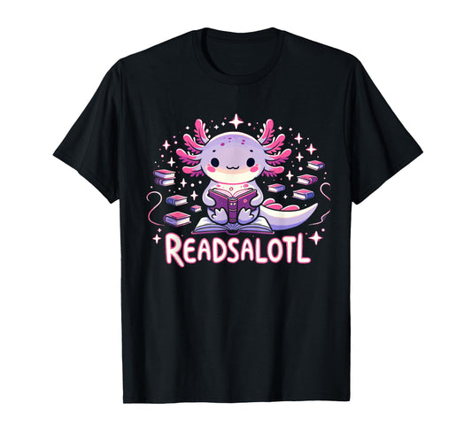 Axolotl Books Readsalotl Reading Bookworm Boys Girls Kids T-Shirt