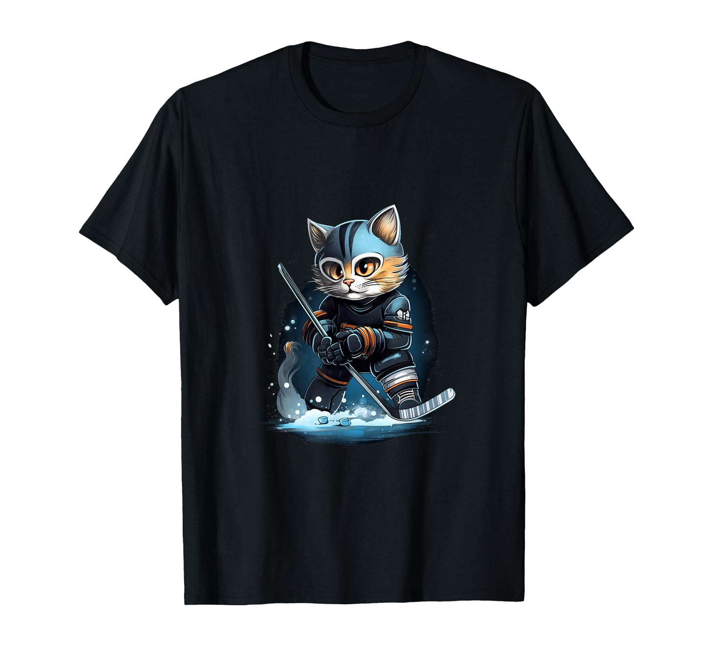 Cat Kitten Ice Hockey Stick Hockey Stick T-Shirt