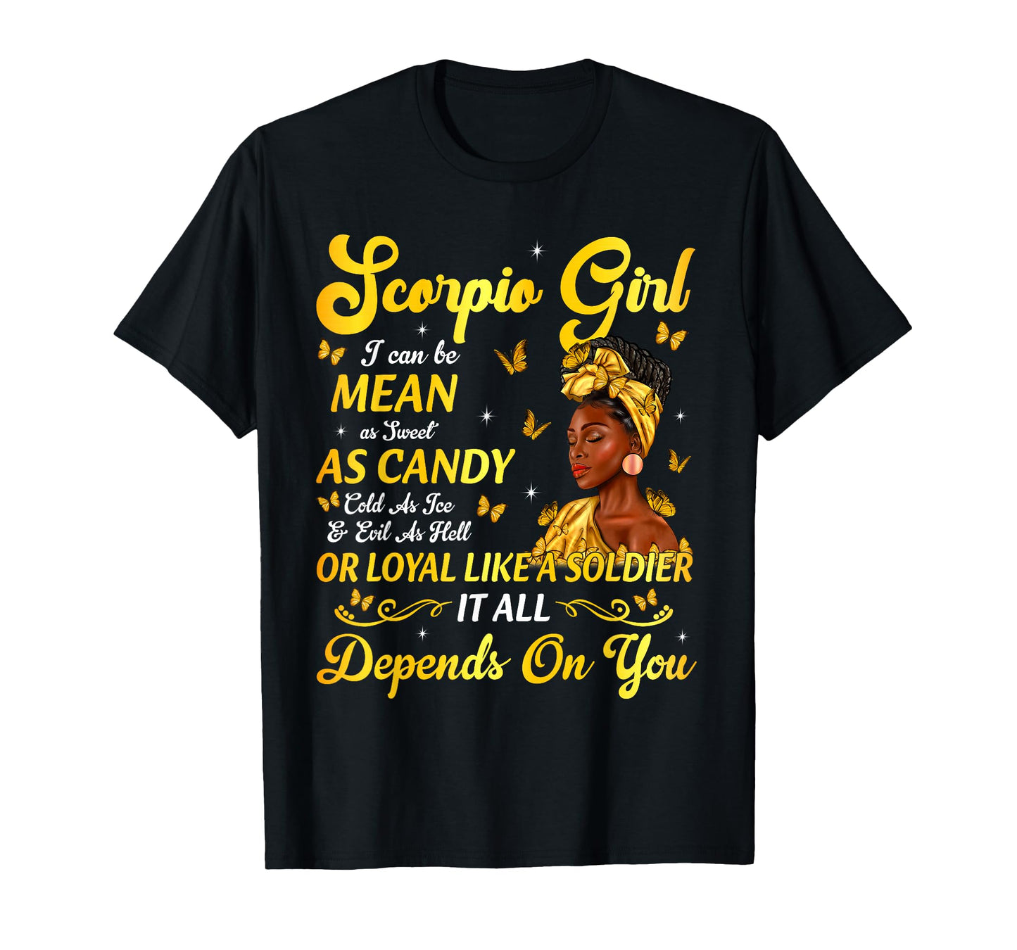 African American Birthday Black Women Scorpio Girl T-Shirt
