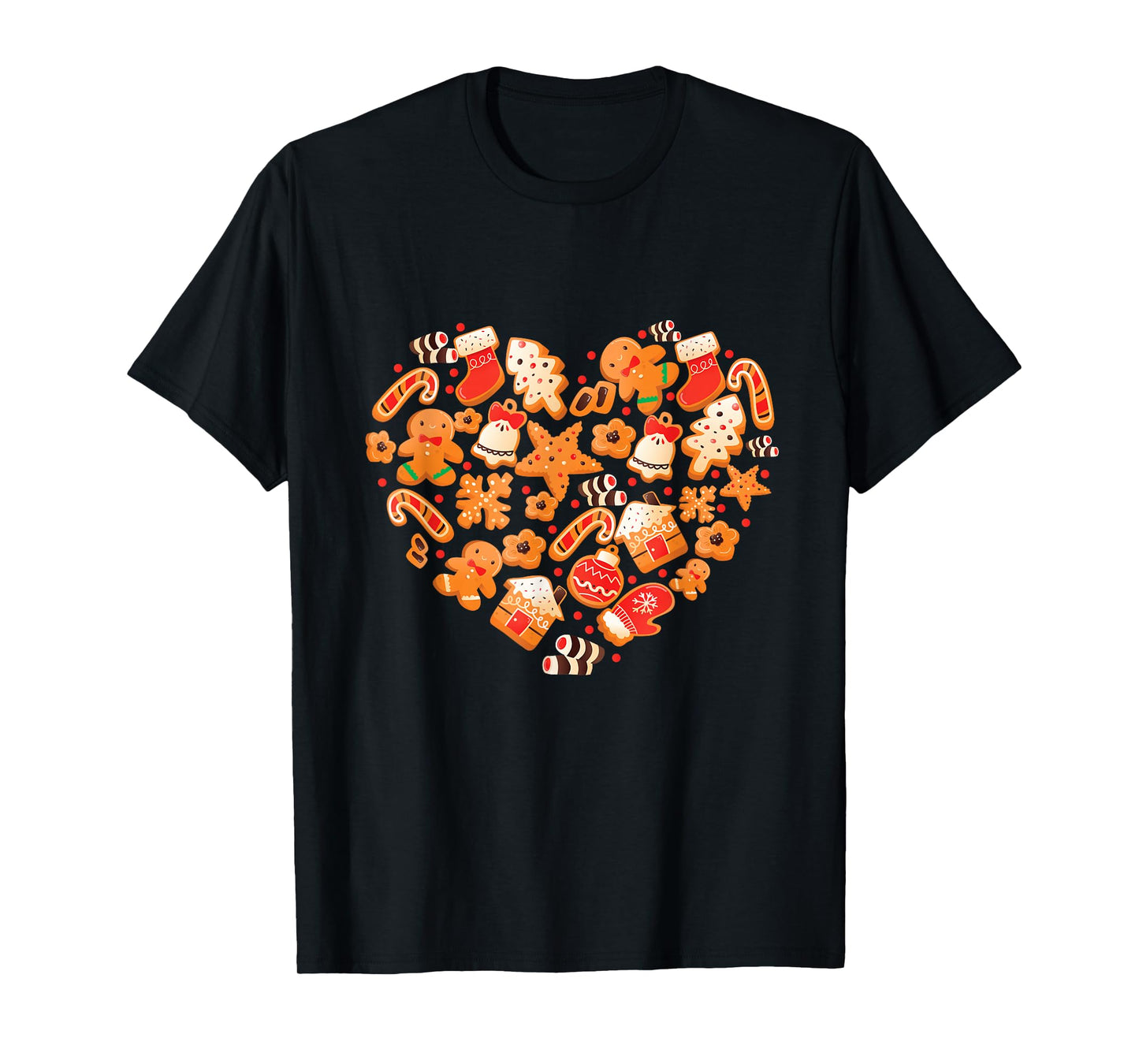 Bake Baking Gingerbread Man Christmas Cookie Heart T-Shirt