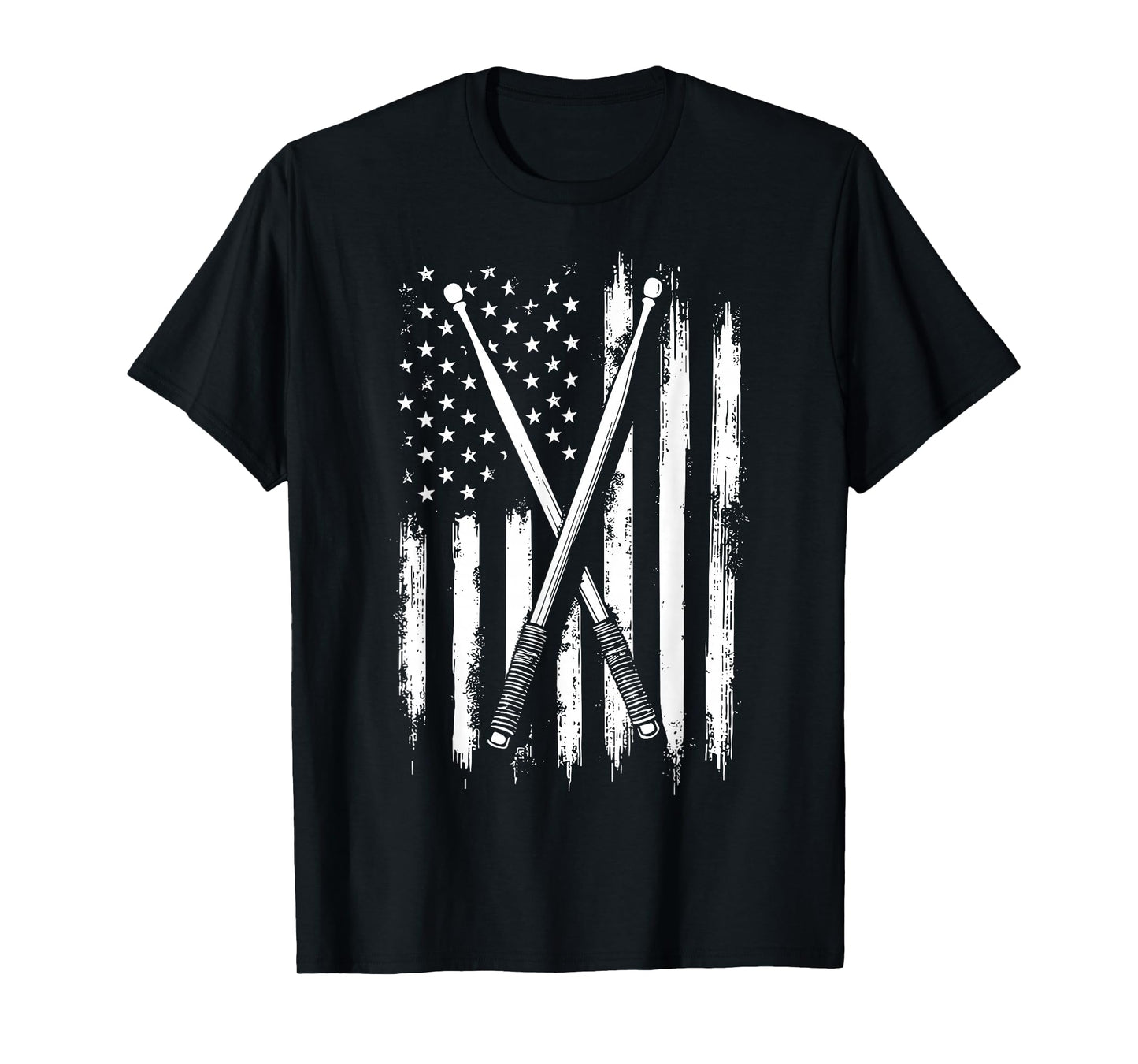 American Flag Drumsticks USA Drummers T-Shirt