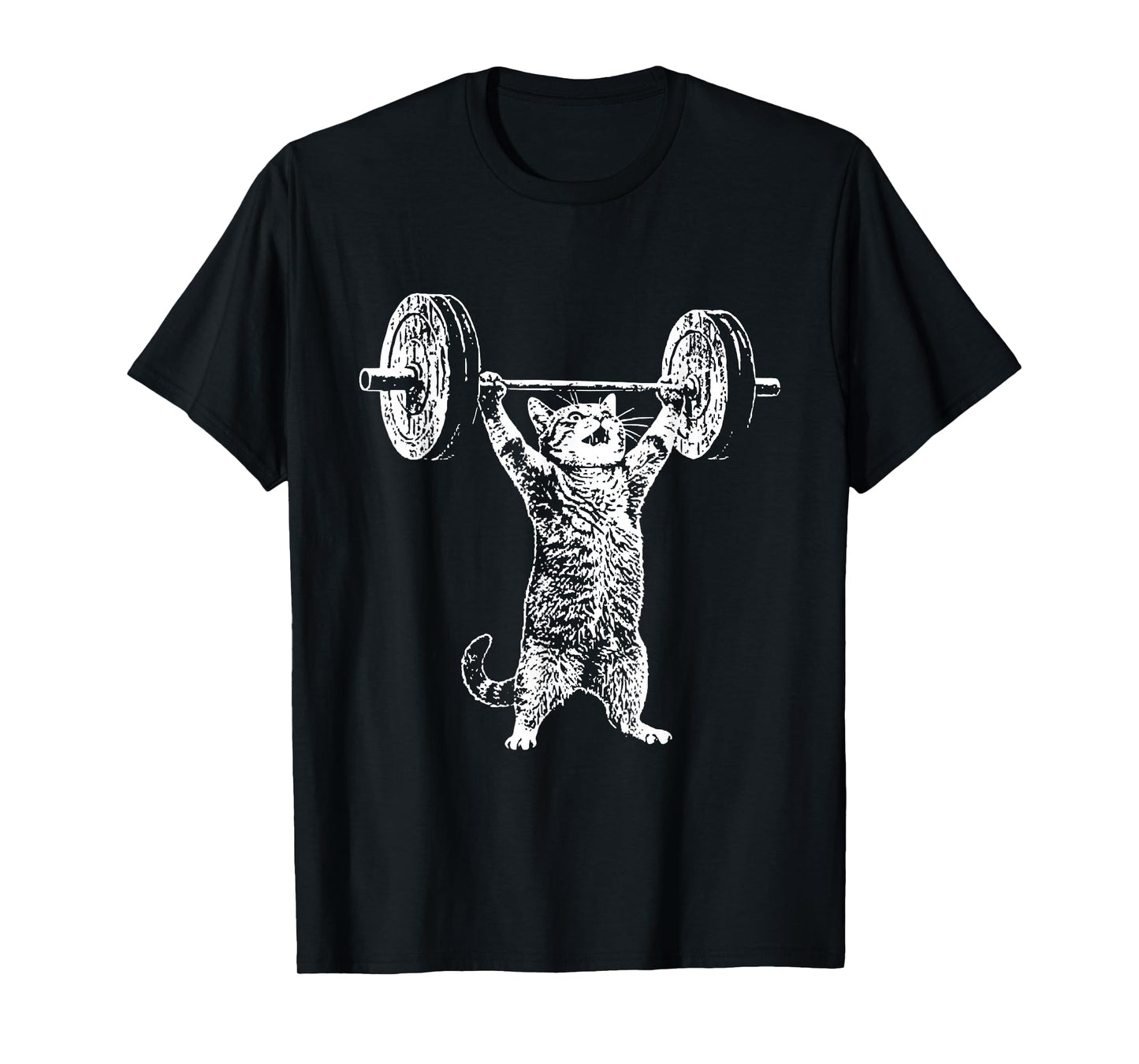 Funny Cat Gym Workout Deadlift Cat Meme Gym Pump Kitten T-Shirt