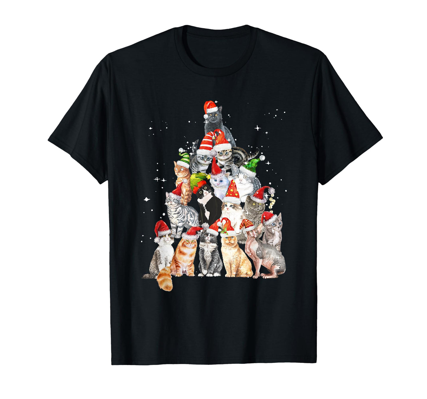 Cats For Everybody Christmas Cats Xmas Meow Christmas T-Shirt