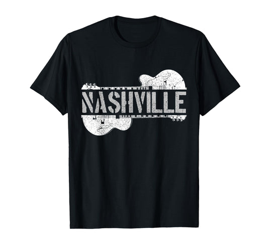 Nashville Country Music USA America Guitar Souvenir T-Shirt