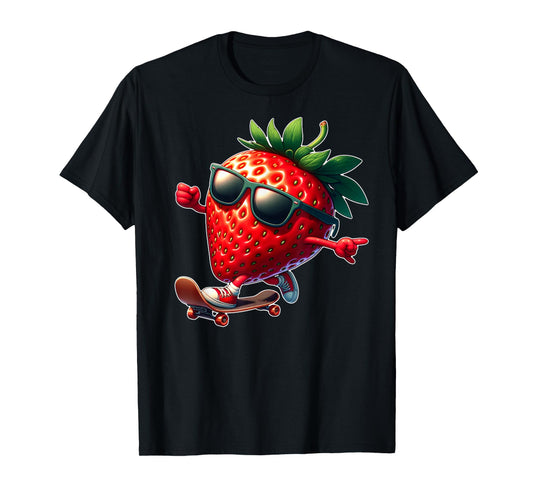 Funny Cool Skateboard Strawberry Festival 2024 Kids Toddlers T-Shirt