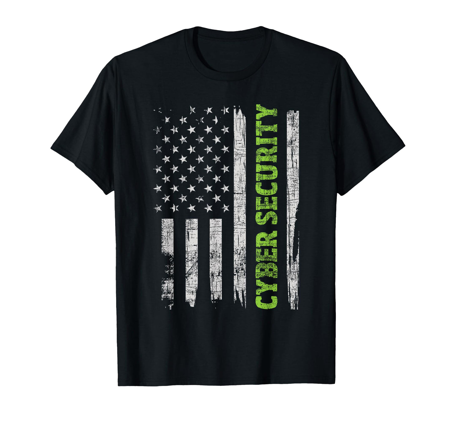 Cybersecurity - USA Flag Computer Engineer Programmer Hacker T-Shirt