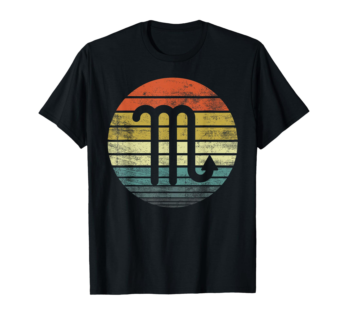 Scorpio Gifts Funny Retro Sunset Zodiac Sign Birthday T-Shirt