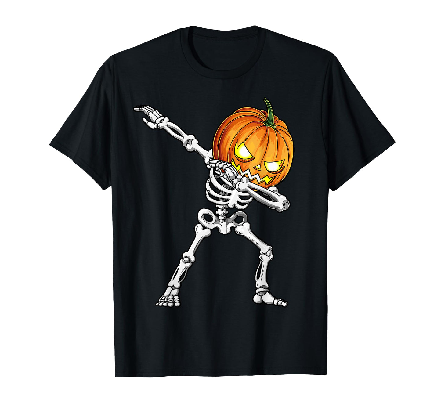 Halloween Boys Dabbing Skeleton Scary Pumpkin Jack O Lantern T-Shirt