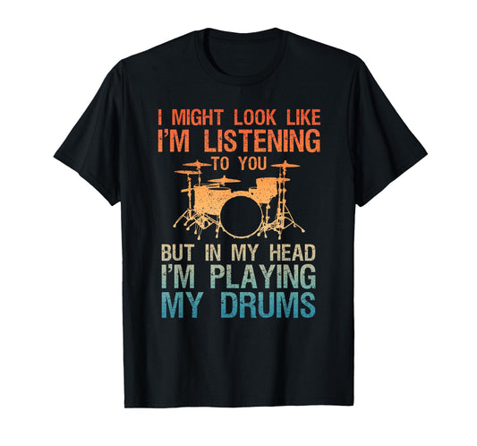 Funny Drummer Art for Men Women Drum Player Percussion Lover T-Shirt