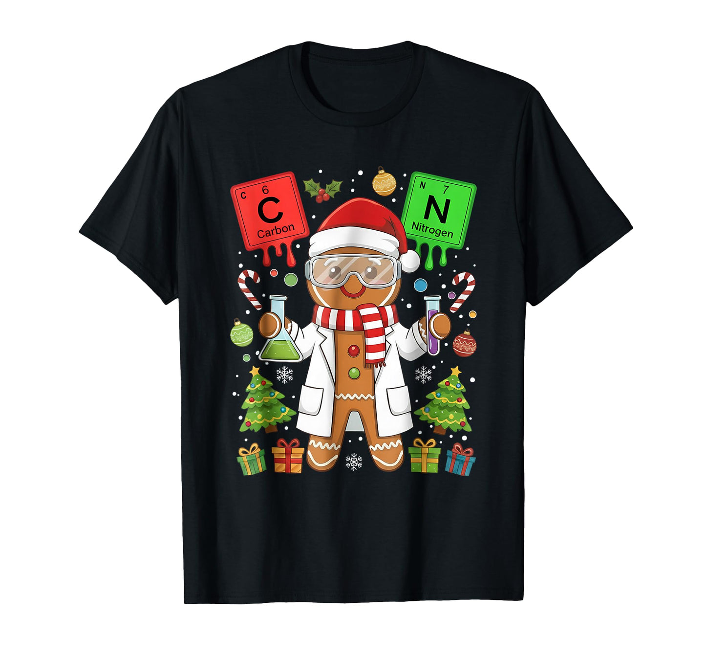 67 Chemistry Science Lover Teacher Periodic Table Christmas T-Shirt