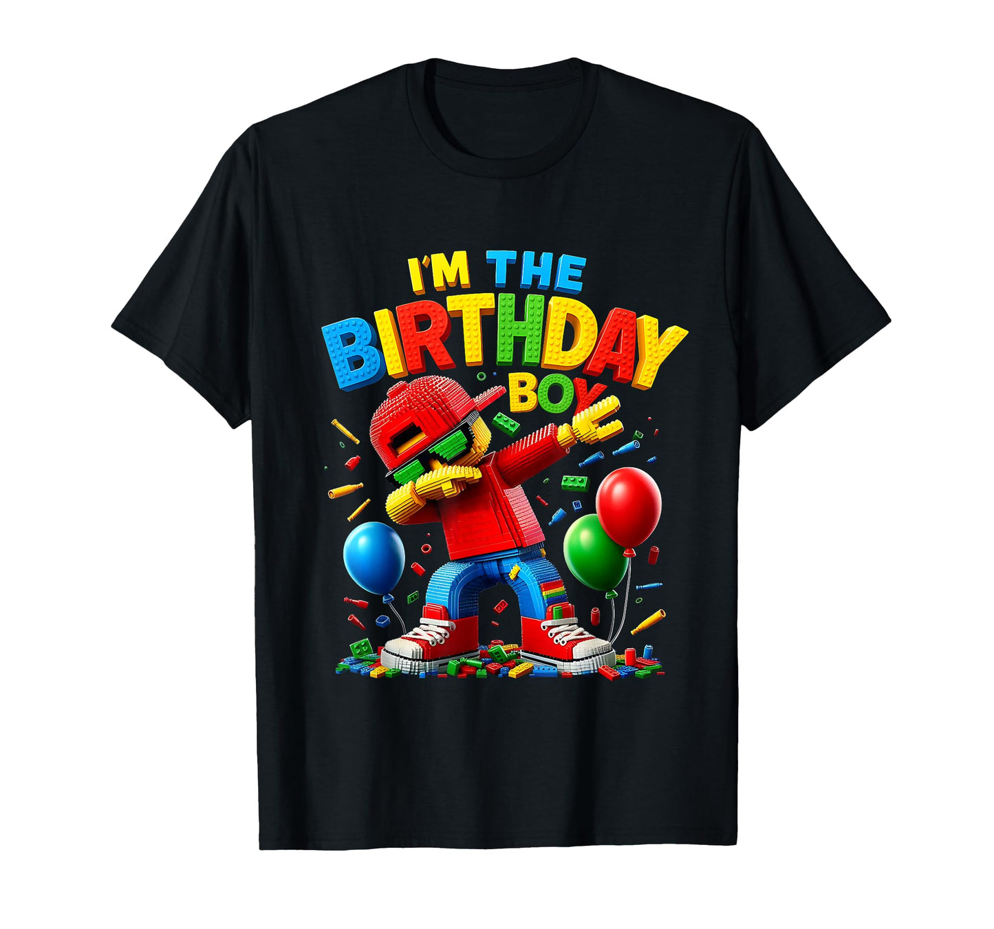 Builder Gamer Building Blocks Bruh Birthday Brick T-Shirt