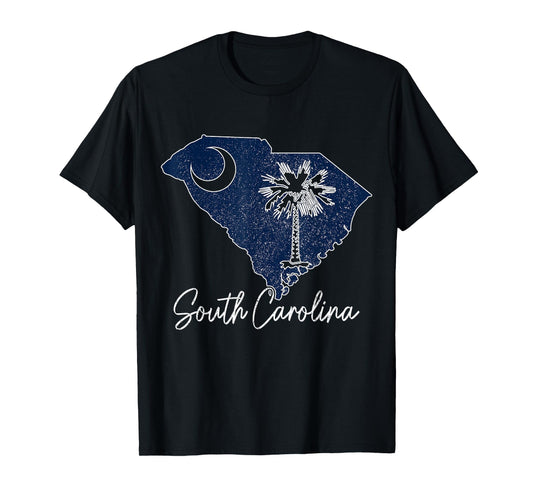 South Carolina Palmetto Moon USA America Pride Vintage T-Shirt