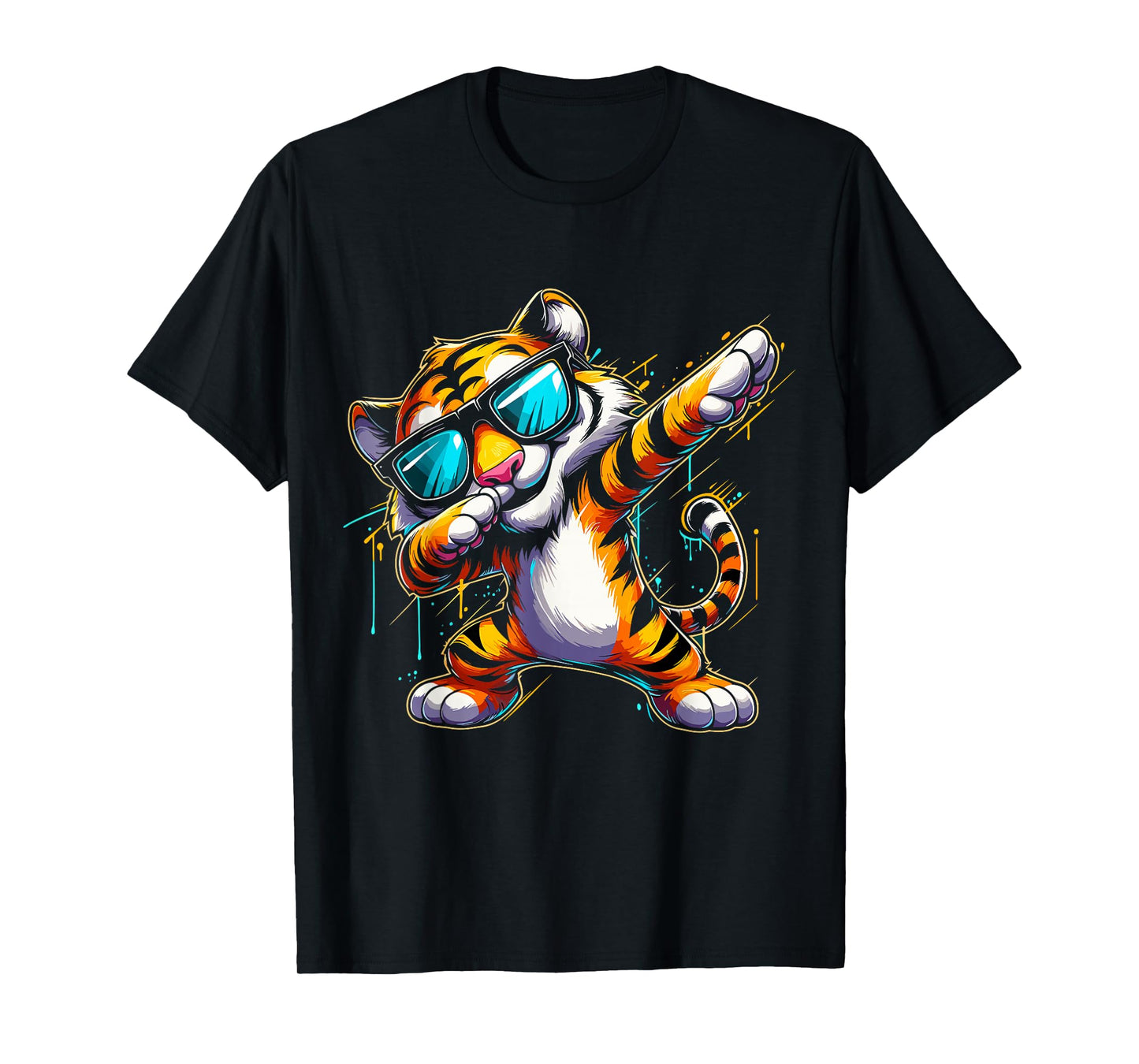 Dabbing Tiger With Sunglasses Cool Dabbing Tiger T-Shirt