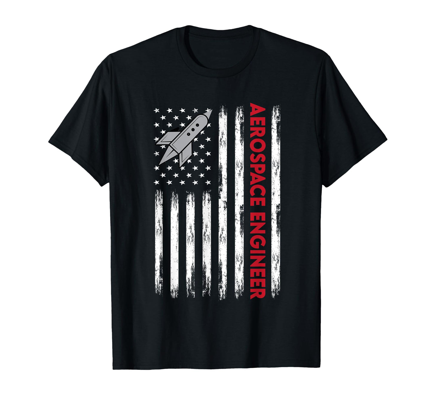 Aerospace Engineer USA Flag Design T-Shirt