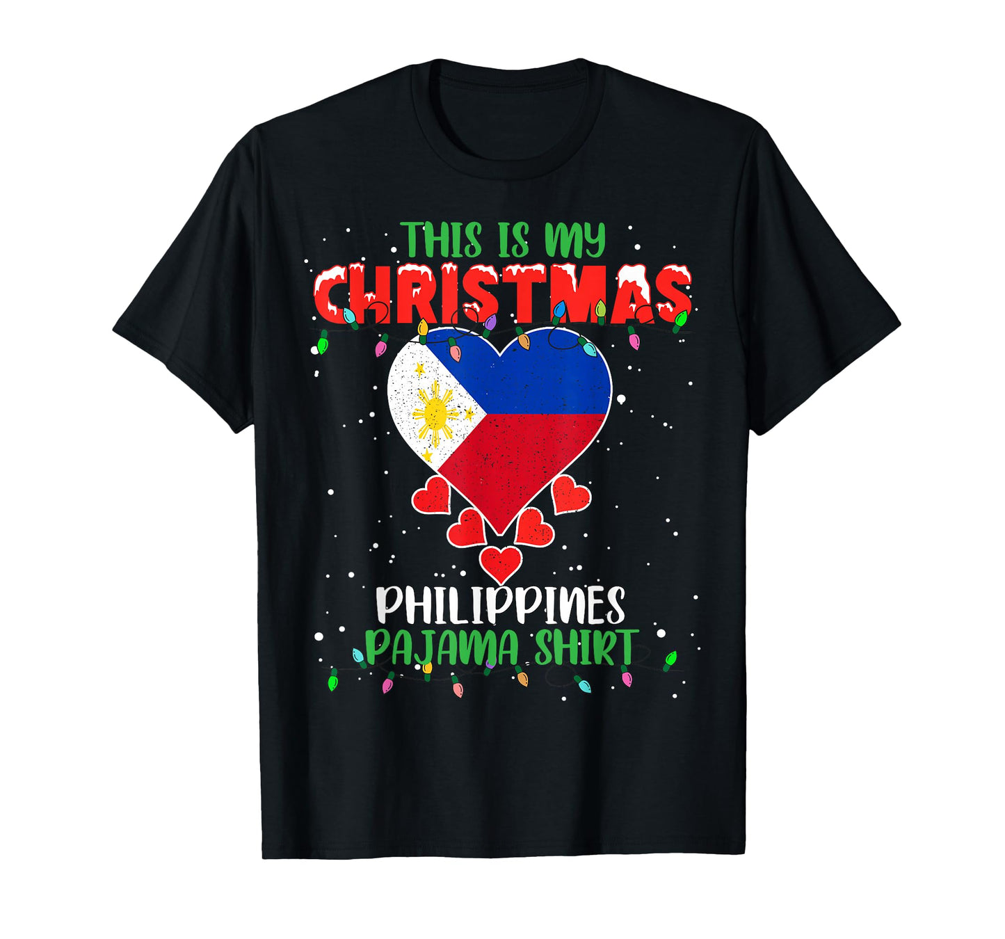 This Is My Christmas Lights Love Philippines Flag Pajama T-Shirt