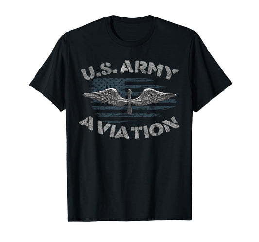 Aircraft Mechanic Flight Instructor Flying Xmas US Army Aviation US Airplanes Pilot Tee, Unisex Adult T-Shirt, Black, Small, Short Sleeve, Classic Fit, Cotton 80% Polyester 20%, Aviation Pilot T-Shirt