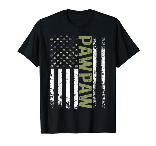 Cool Pawpaw American Patriotic USA Flag Father's Day T-Shirt for Men