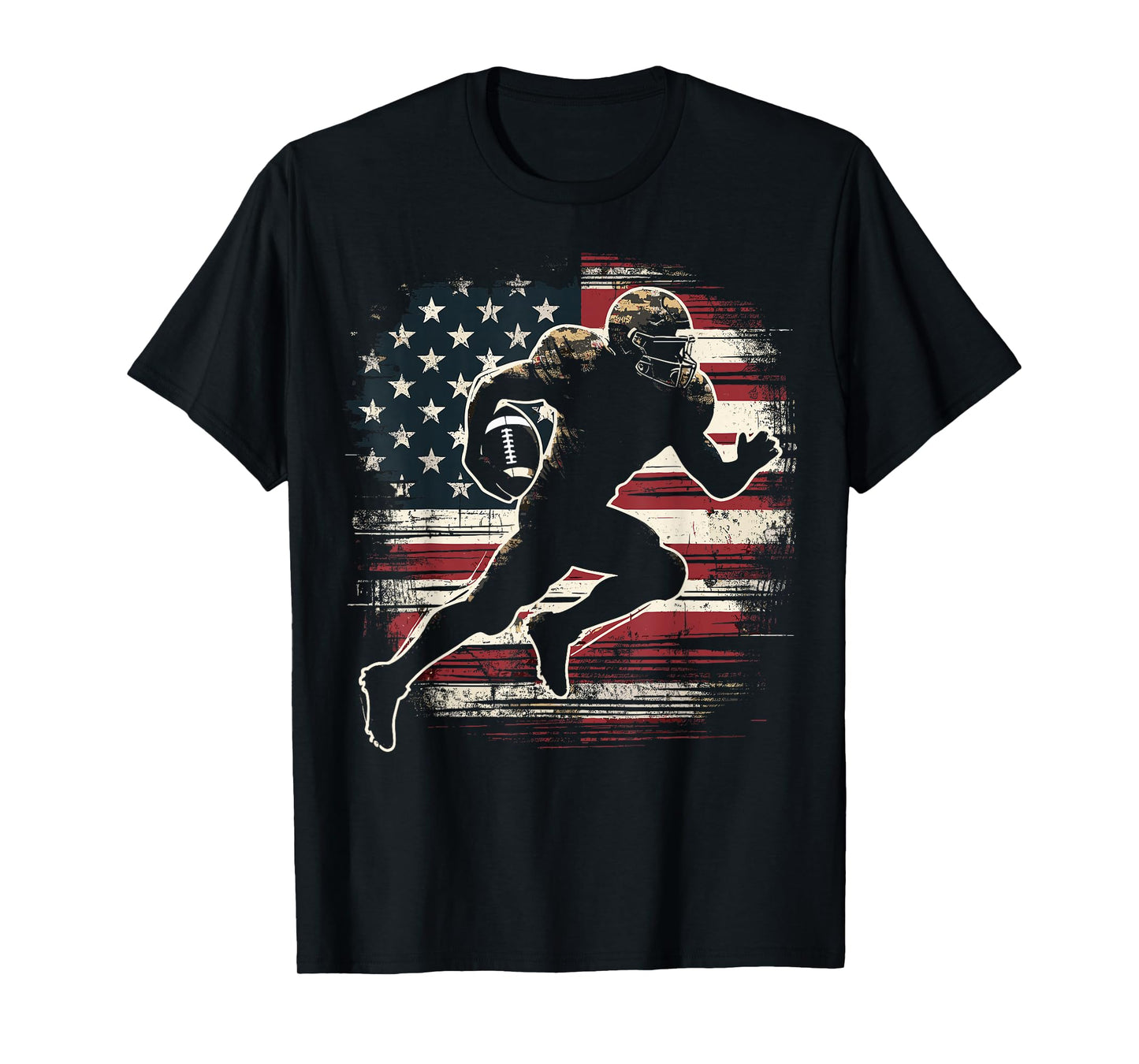 American Football Player Patriotic T-Shirt