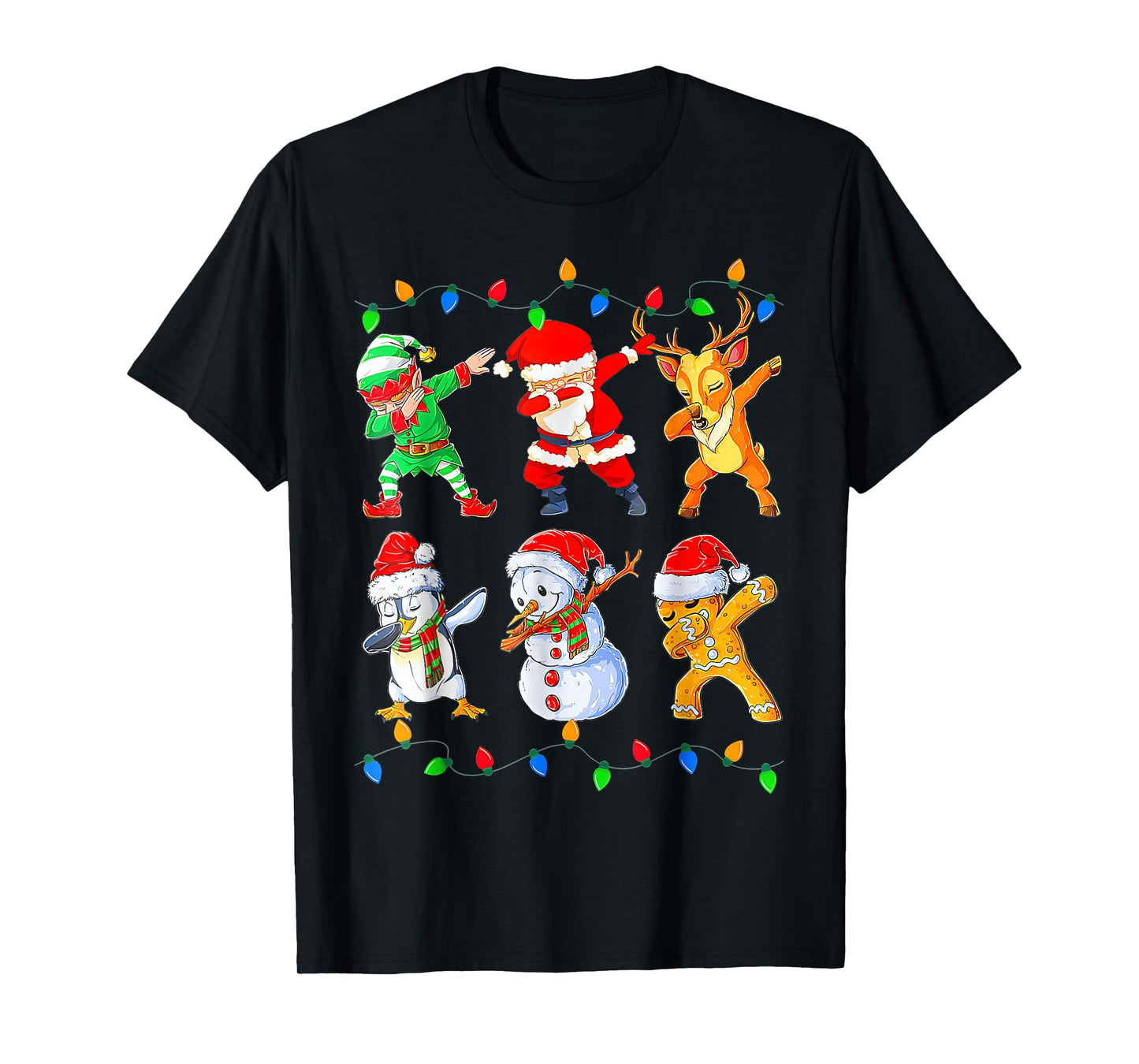 Dabbing Santa Elf Friends Christmas T-Shirt