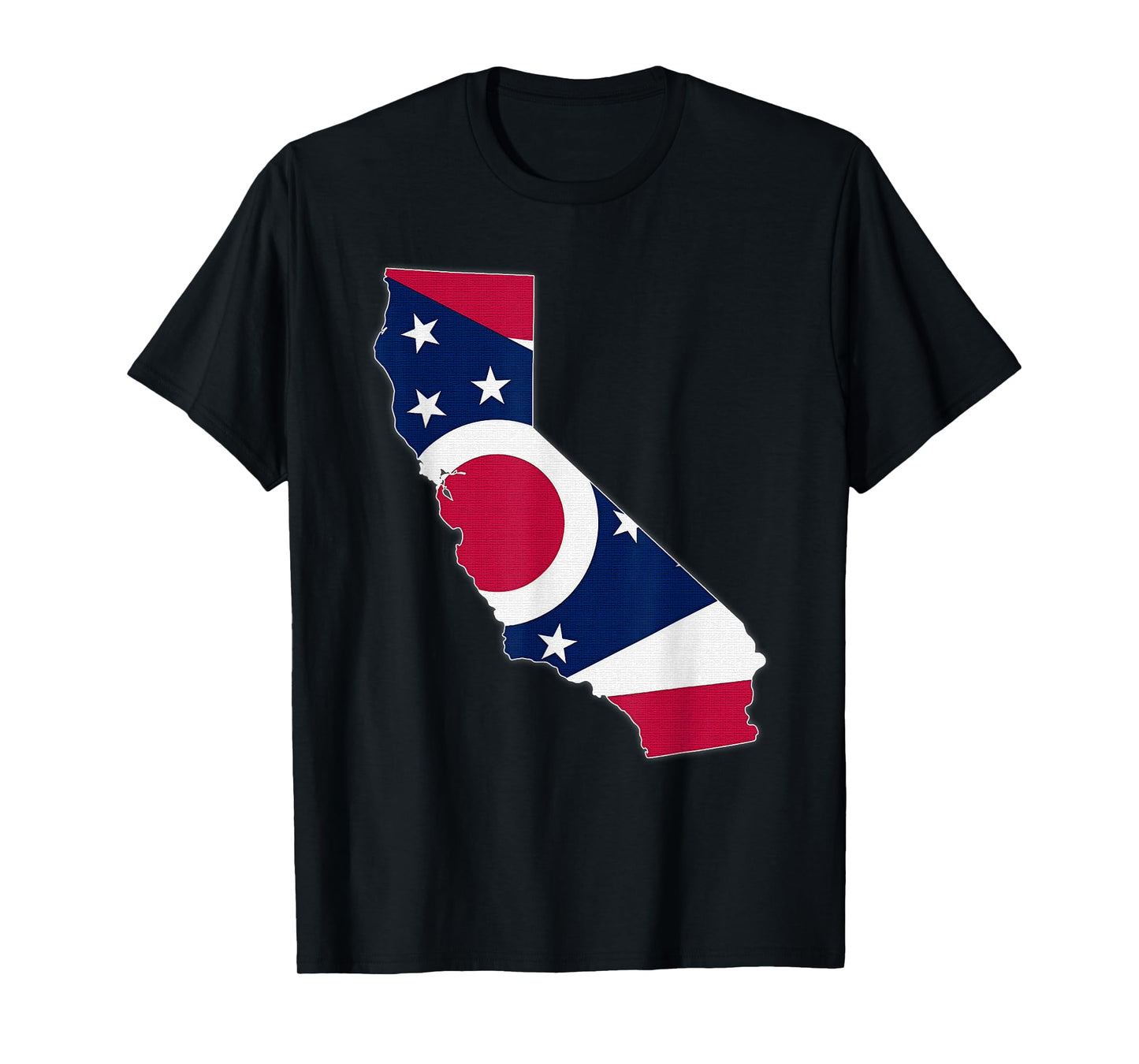 CALIFORNIA STATE MAP OHIO OH Flag Roots Men Women Gift T-Shirt