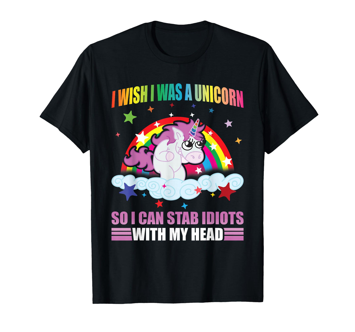 I Wish I Was A Unicorn Funny Unicorn I Hate People Unicorns T-Shirt