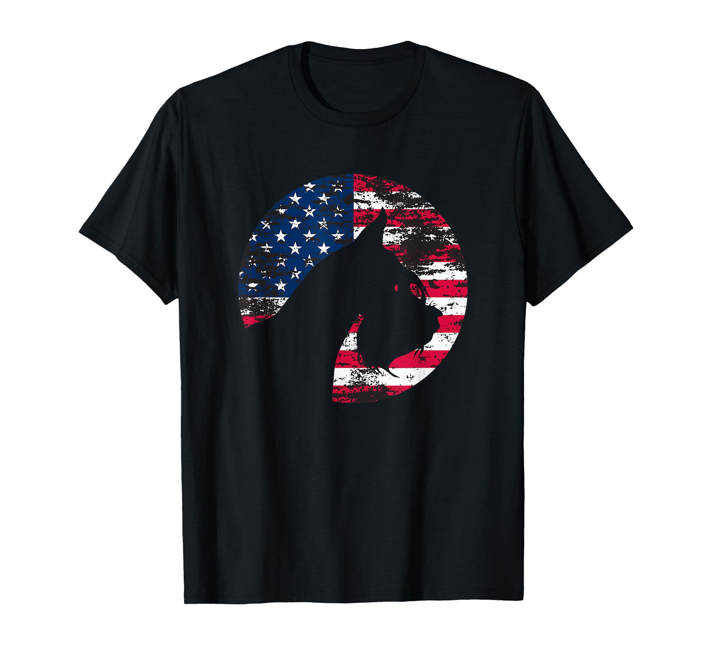 Vintage Schnauzer American Flag T-Shirt
