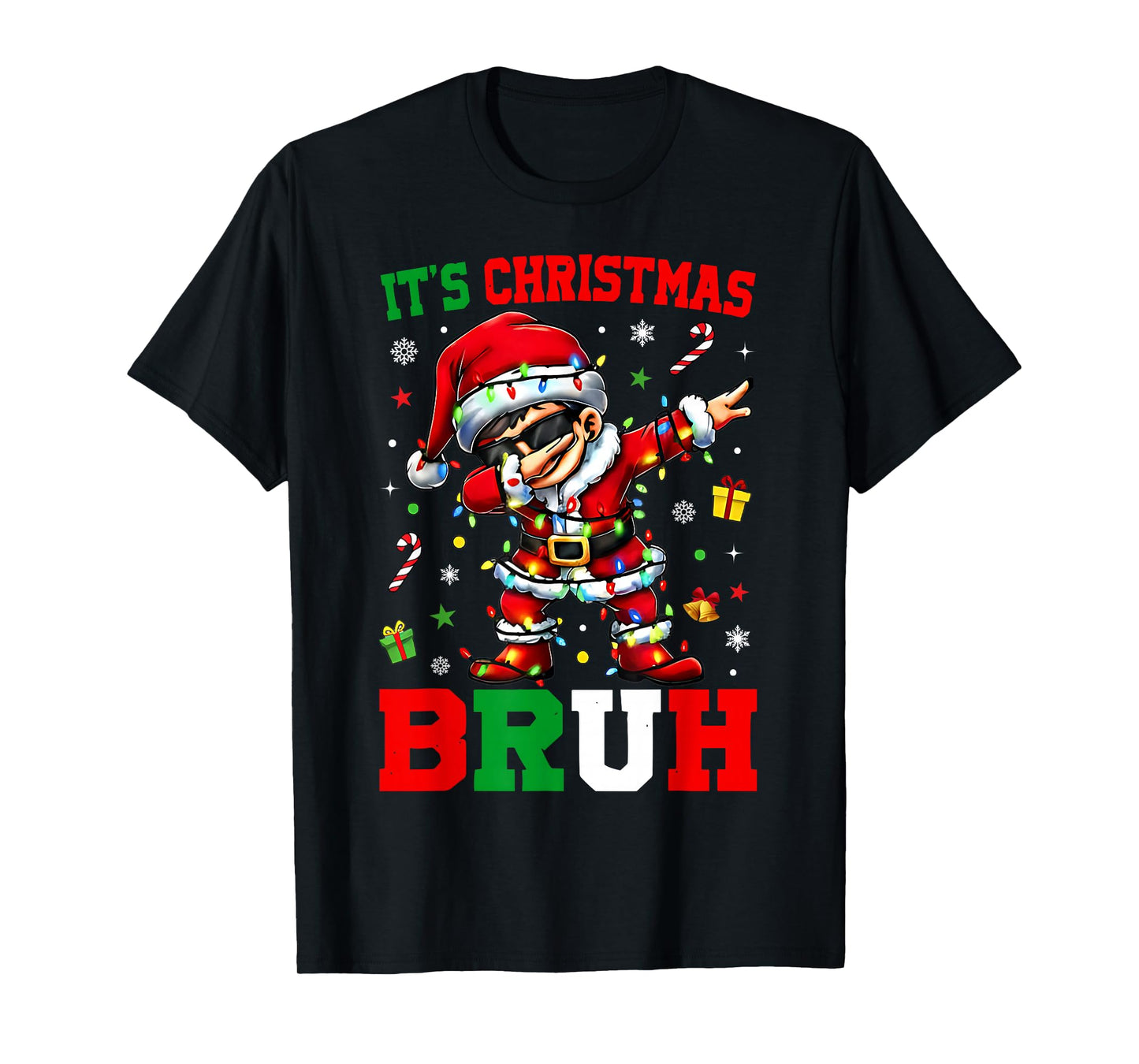 It's Christmas Bruh Dabbing Boy Kids Xmas Christmas Men T-Shirt