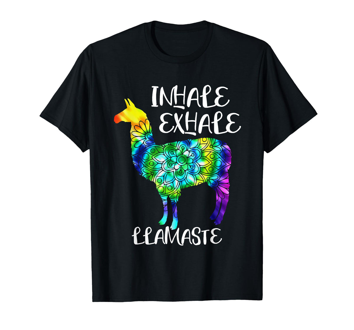 Inhale Exhale Llamaste Namaste Llama TShirt,Cute Llama Yoga T-Shirt