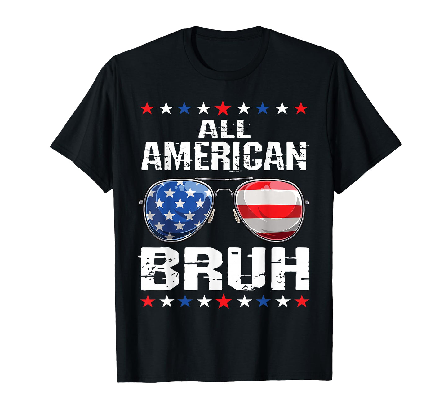 All American Bruh 4th Of July Boys Patriotic USA Teens Kids T-Shirt
