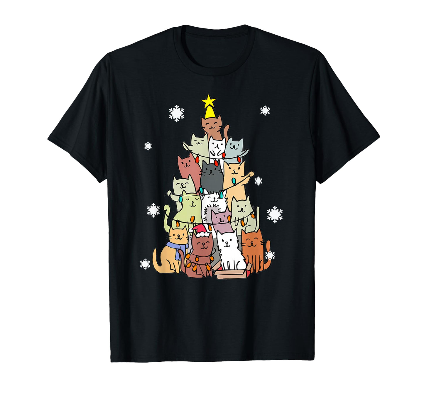 Ugly Christmas Sweater Cat Tree - Funny Xmas Cat Gift T-Shirt