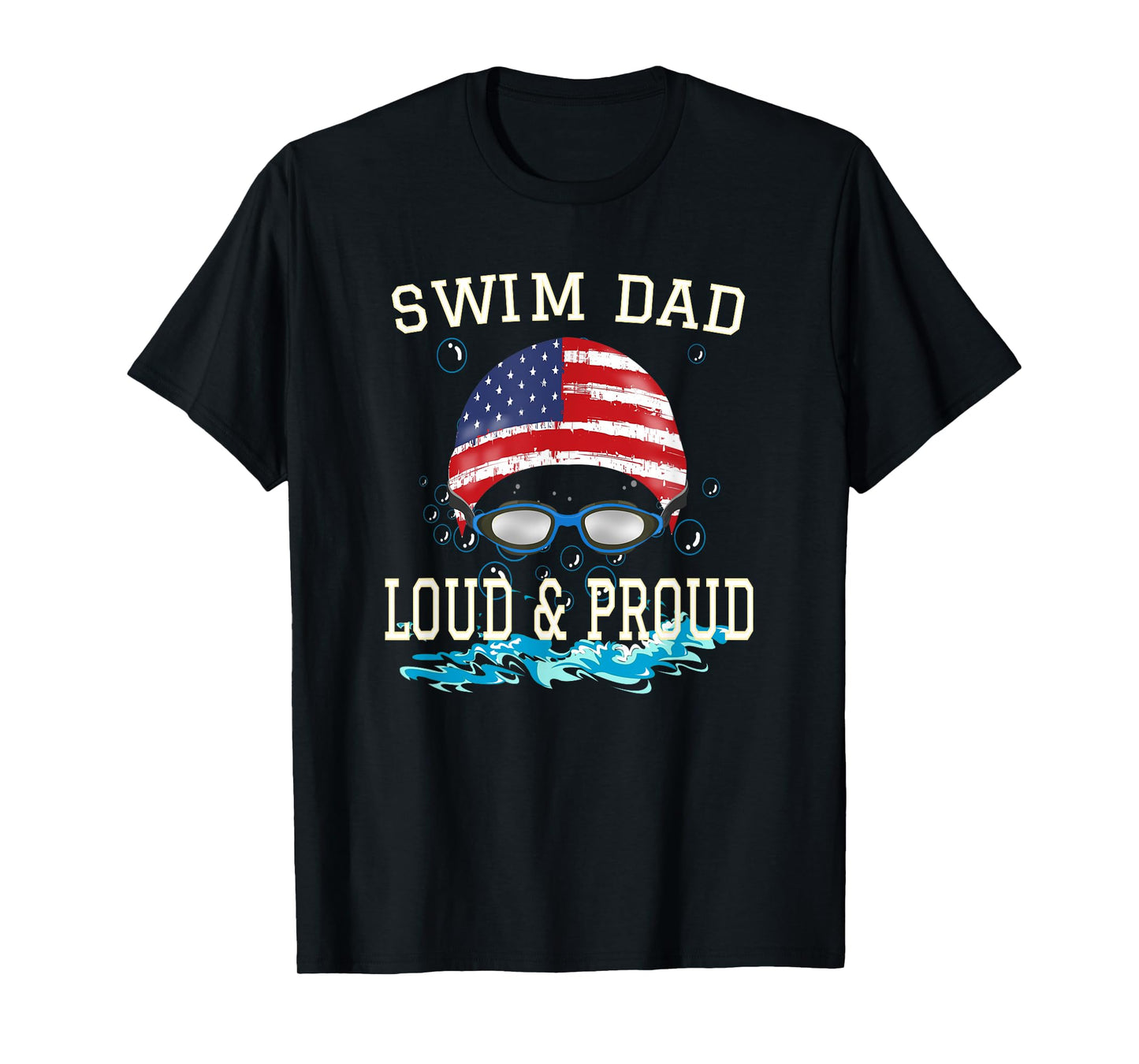 Swim Dad T shirt Funny Swimming Swimmer Cheer Dad Gift Tee