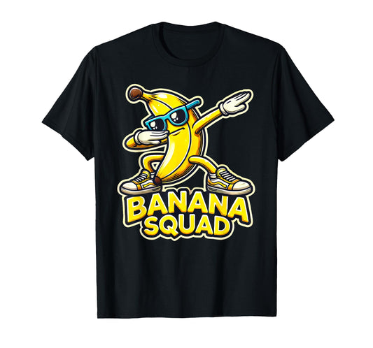 Banana Squad Funny Dabbing Banana Food & Dab Funky Fruit T-Shirt