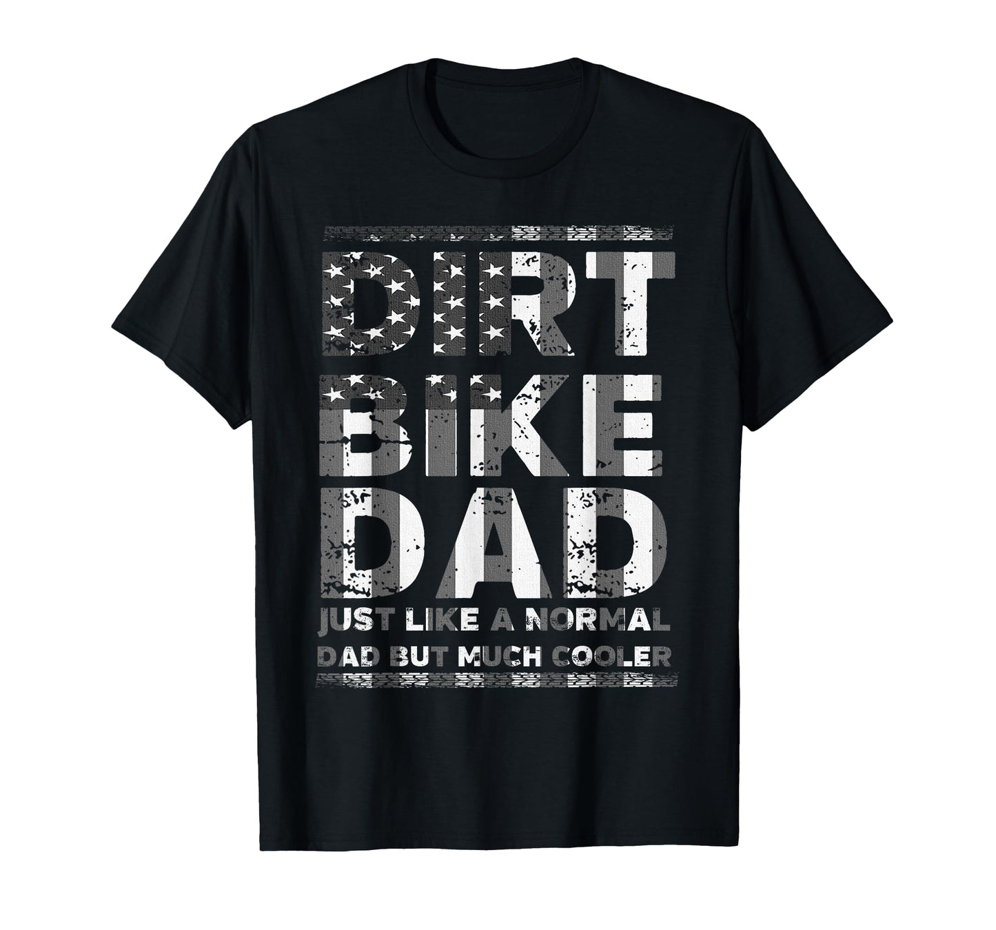 Dirt Bike DAD Bike T-Shirt | Motocross Enduro US Flag Shirt T-Shirt