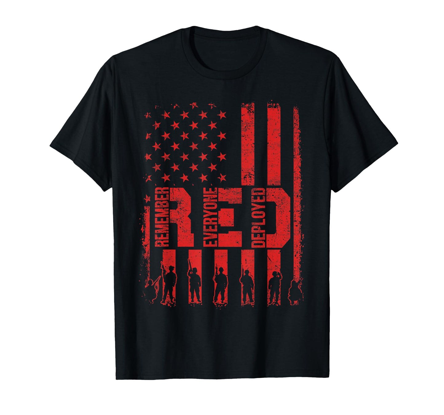 Retro Red American Flag Until They All Come Home RED Friday T-Shirt